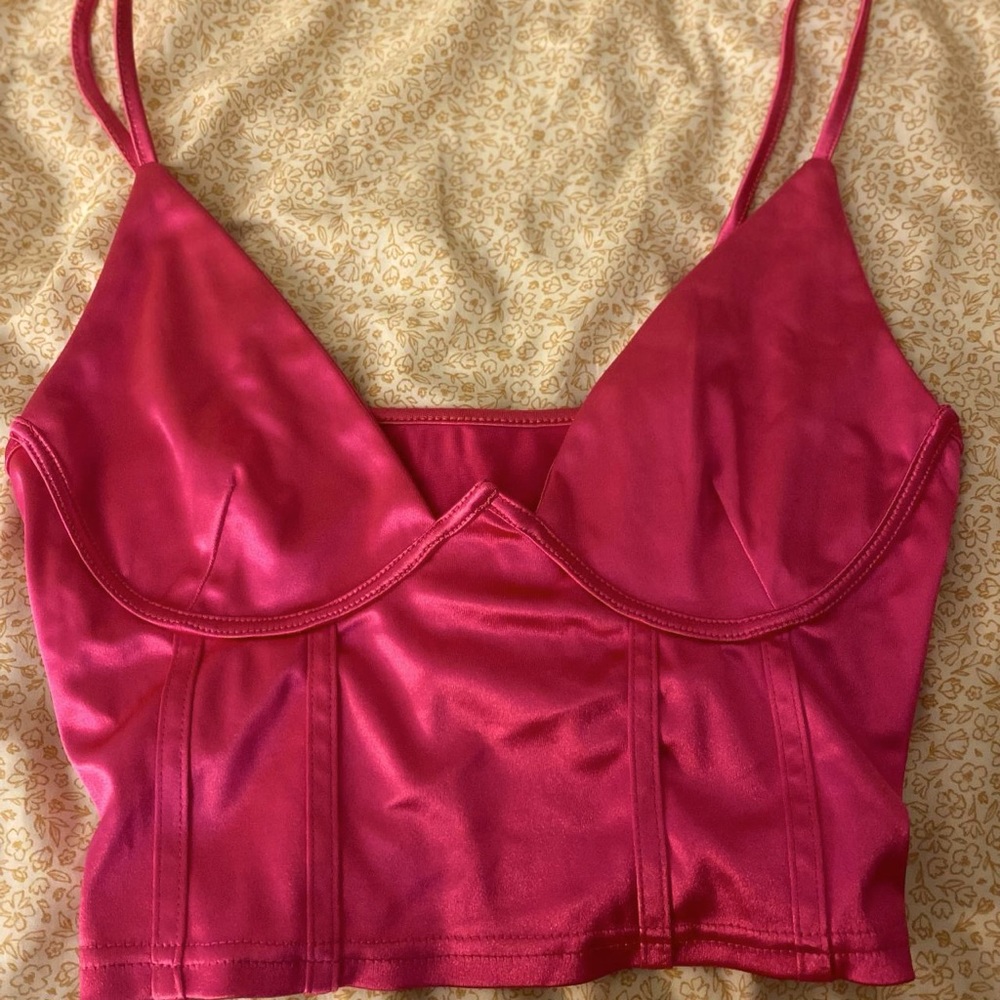 Pink handmade top size M on larger side💌